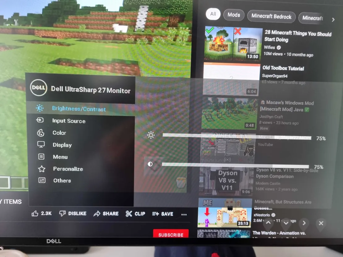 Inspiration: monitor settings menu.