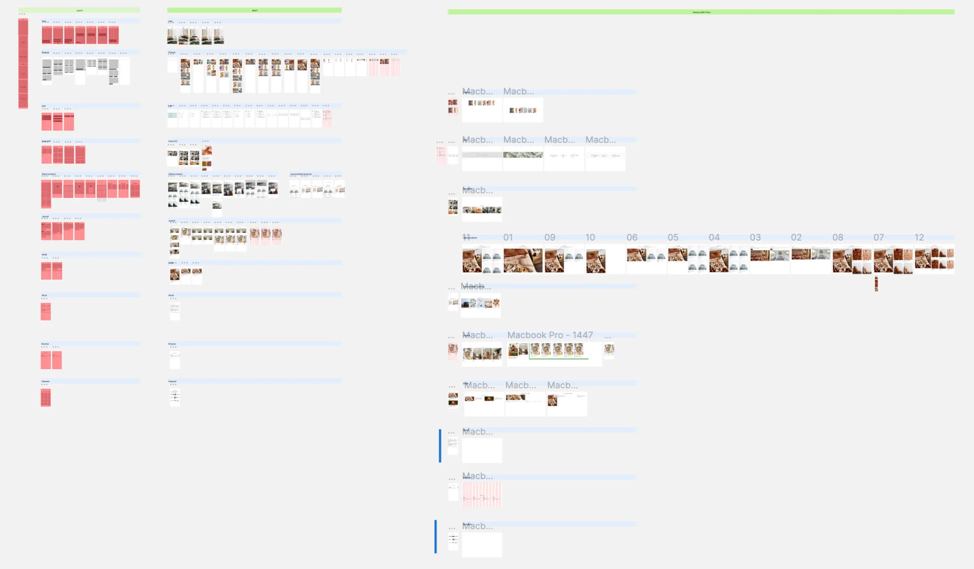 Early homepage ideations.