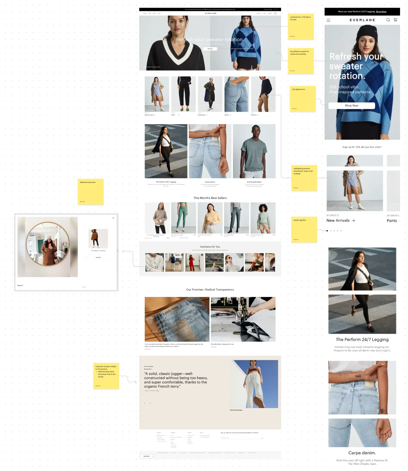 Competitor homepage analysis.