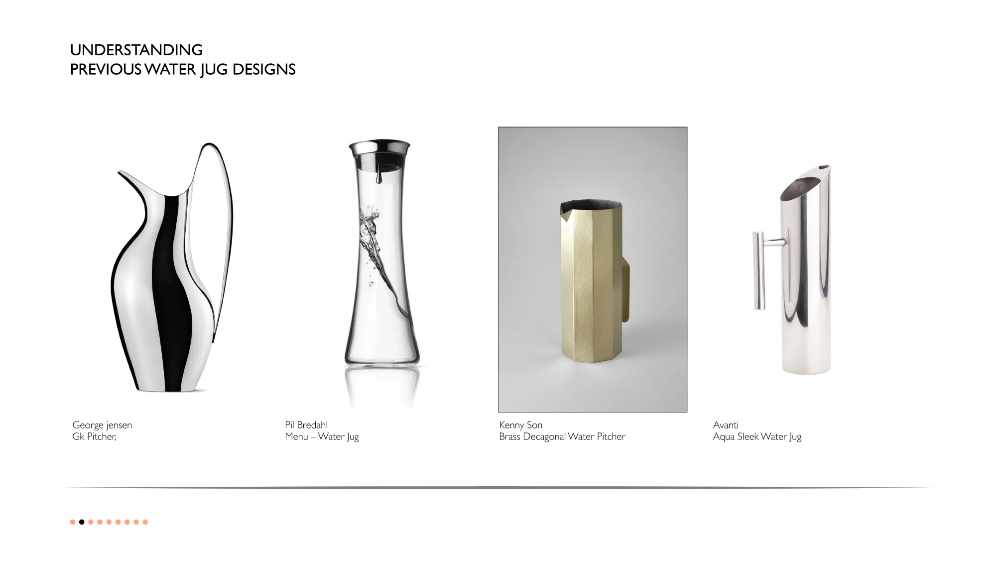 No.7: research board of existing water-jug designs.