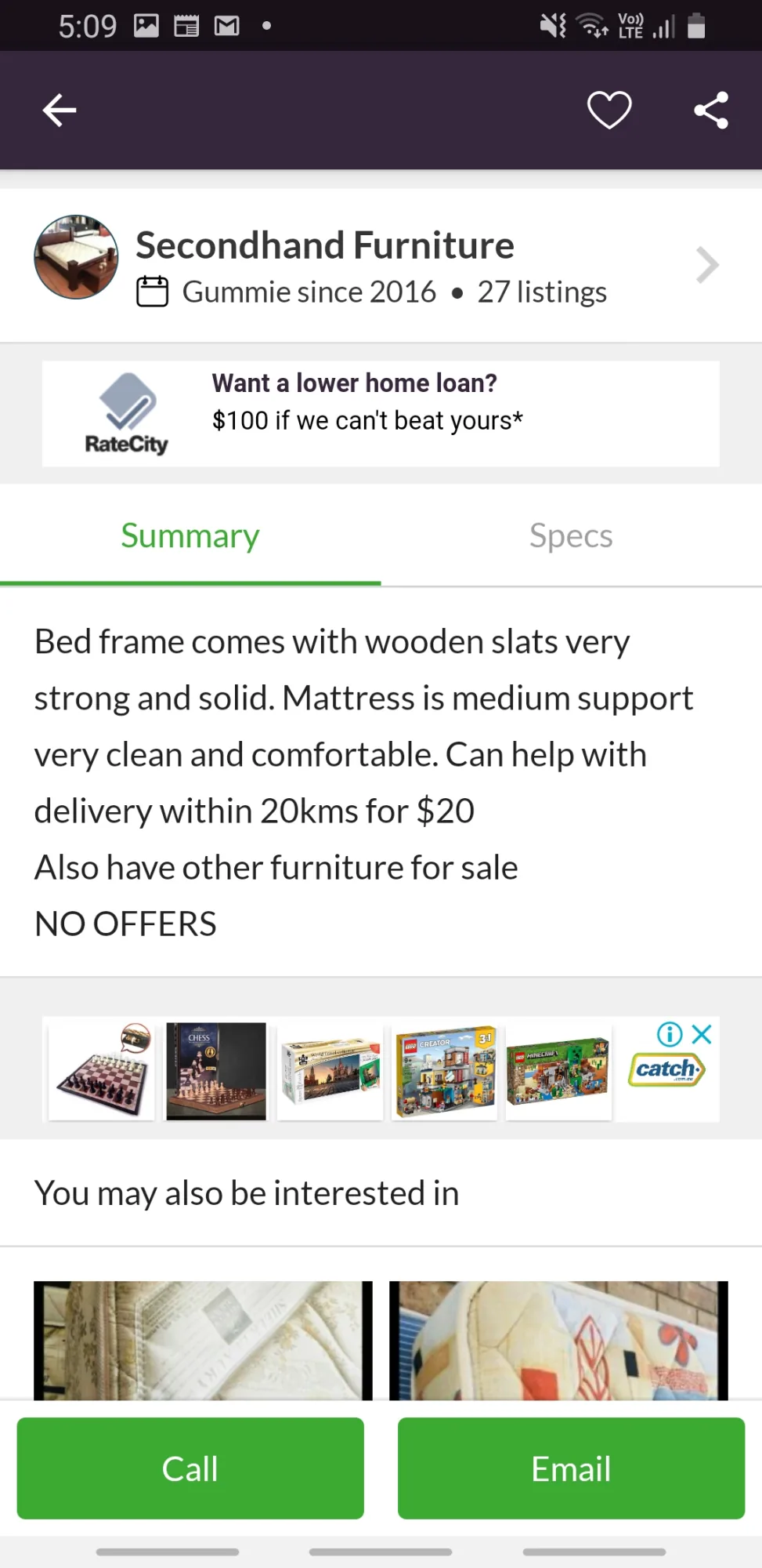 Gumtree search-driven narrowing.